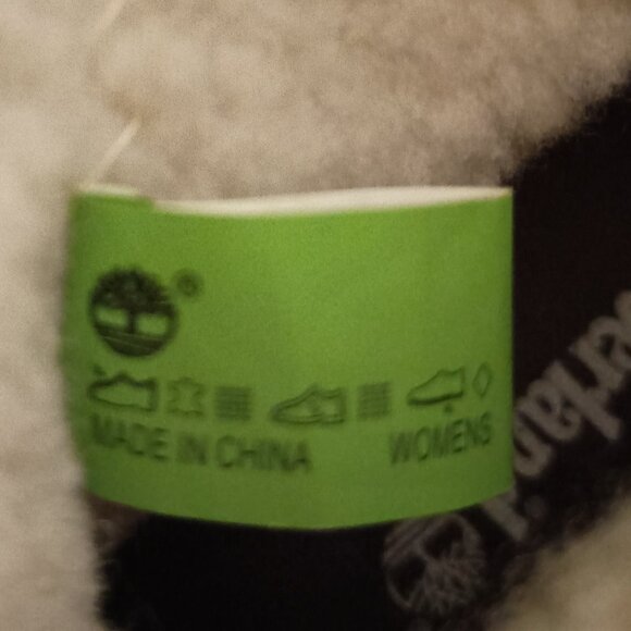 Timberland 2 Tone Tan Suede Sherpa Lined Boots Waterproof Women’s Size 8 - Picture 14 of 16